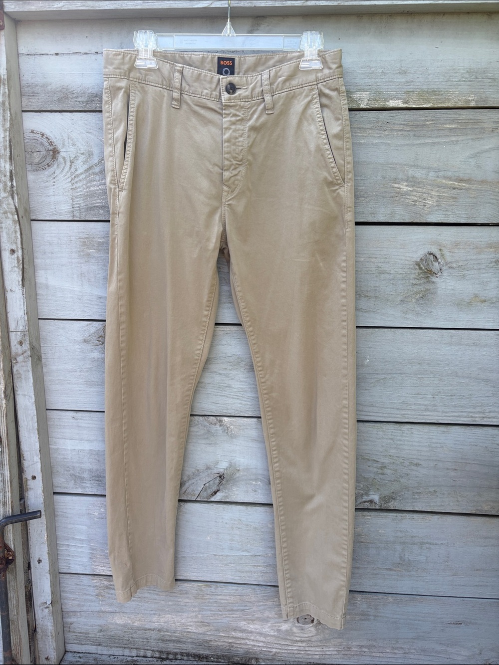 BOSS Khaki/Tan Men's Chinos - Slim Straight